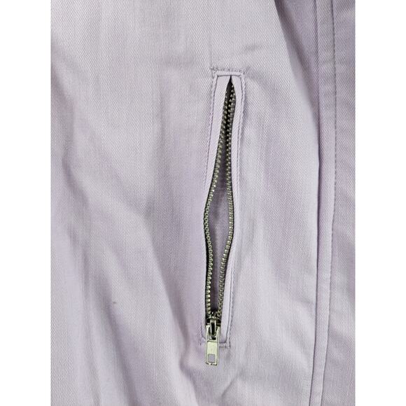 Eden Society Zip Up Jacket Purple M Cargo Military Stretchable Waist Zip Pocket - Picture 9 of 12